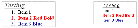 Title: HTMLfile2RTFfile sample - Description: Preview shows support for bullets.